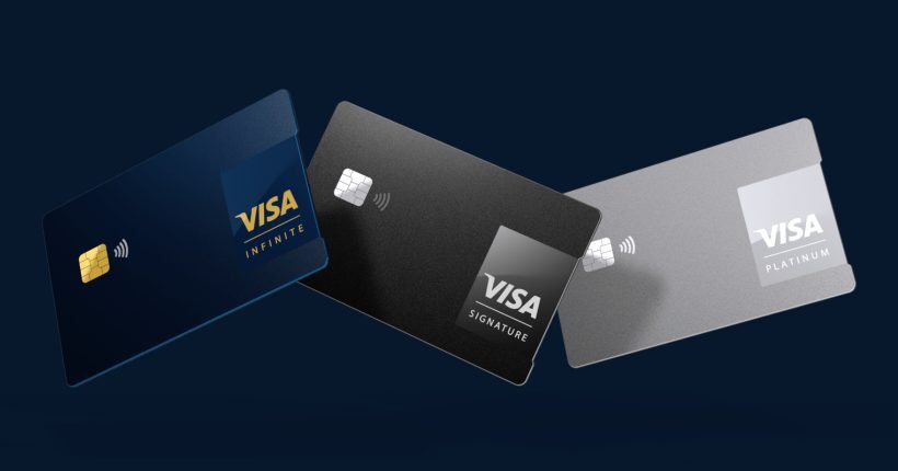Variantes dos cartões Visa, incluindo Infinite, Signature e Platinum