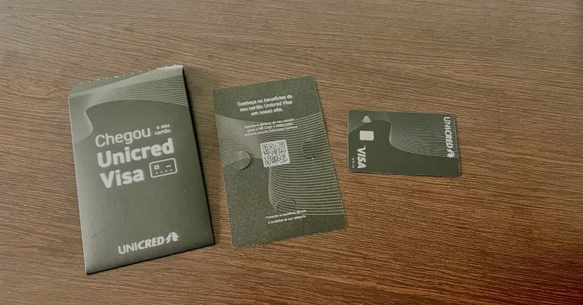 Kit de boas vintas e entrega do cartão Unicred Visa Infinite 