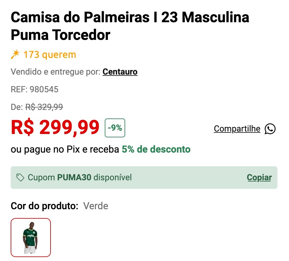 Compre produtos Puma na Centauro com cupom de 30% de desconto